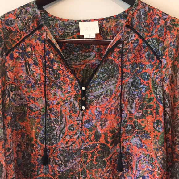 EDME & ESYLLTE Sheer Floral Blouse -Size 6 - Picture 3 of 7